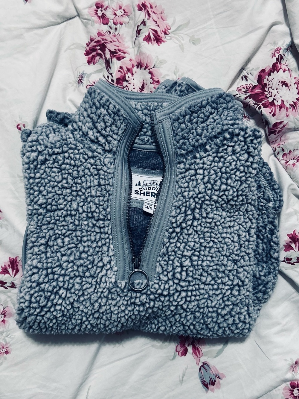 Cuddly Sherpa Grey Pullover